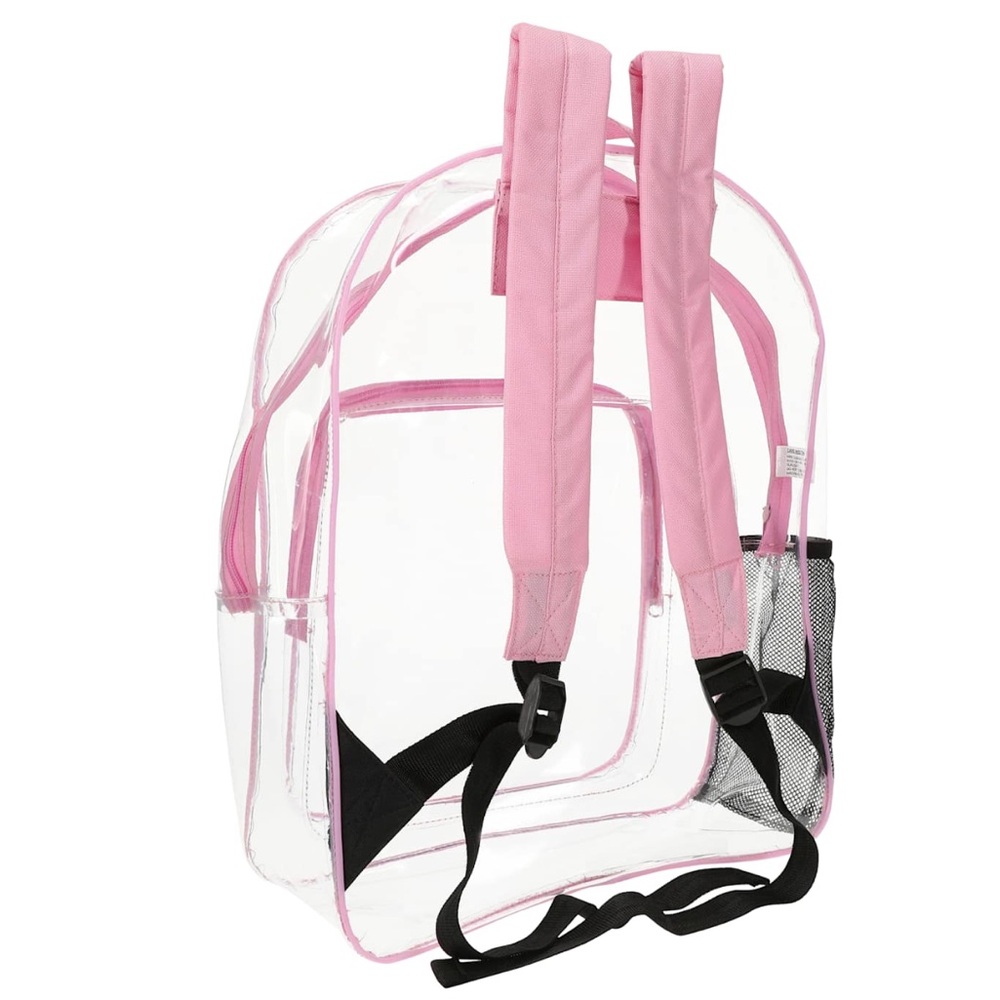 Pink Transparent Kids Backpack - Picture 2 of 4